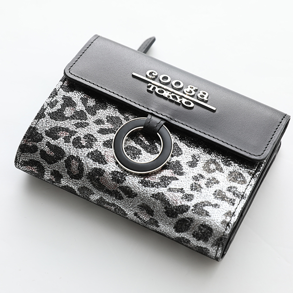 おすすめブランドのおしゃれ＆高機能の二つ折り財布 クーガ Mi-mollet(ミモレ) モード レオパード