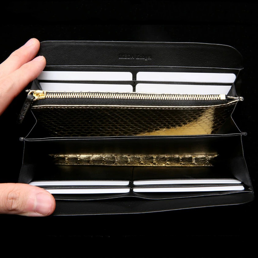 上質でおしゃれなクロコダイルのお財布は池田工芸 のWゴールドロングウォレットです